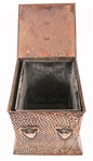 ARTS AND CRAFTS HAMMERED COPPER COAL BOX 