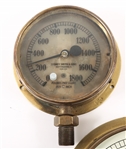 EARLY 20TH C. BRASS PRESSURE GAUGES 