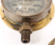 EARLY 20TH C. BRASS PRESSURE GAUGES 