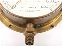 EARLY 20TH C. BRASS PRESSURE GAUGES 