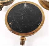 EARLY 20TH C. BRASS PRESSURE GAUGES 
