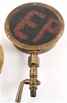 EARLY 20TH C. BRASS PRESSURE GAUGES 