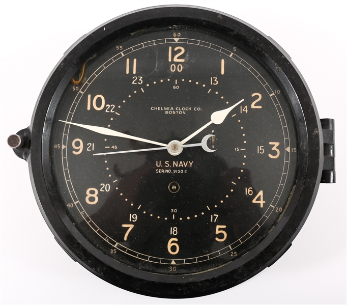 20TH C. CHELSEA CLOCK CO. U.S. NAVY SHIP CLOCK