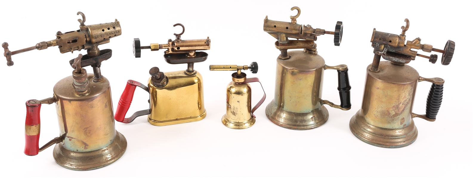 20TH C. BRASS BLOW TORCHES - LOT OF 5