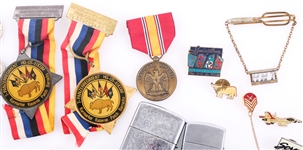 MILITARY, ORG CHALLENGE PINS, MEDALS, & ZIPPO LIGHTERS