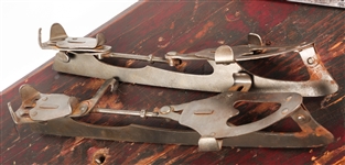 19TH & EARLY 20TH C. ICE SKATES AND SNOW SLED