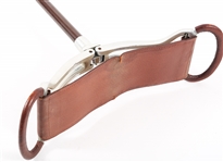 MID 20TH C. ENGLISH LEATHER SHOOTING STICK