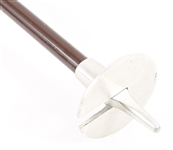 MID 20TH C. ENGLISH LEATHER SHOOTING STICK