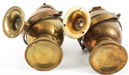 20TH C. BRASS PERKO GIMBAL OIL LAMPS