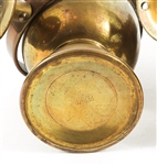 20TH C. BRASS PERKO GIMBAL OIL LAMPS