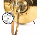 20TH C. BRASS LEACOCK WALLMOUNT OIL LAMP MODEL 105