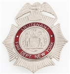 FIRE DEPARTMENT NEW YORK LIEUTENANT BADGE