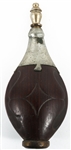 20TH C. CARVED WOODEN POWDER FLASK