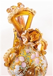 20TH C. VENETIAN PAINTED GLASS VASES 