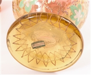 20TH C. VENETIAN PAINTED GLASS VASES 