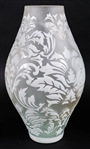 20TH C. SATIN AND FROSTED GLASS VASES