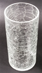 CRACKLED AND FROSTED GLASS VASES