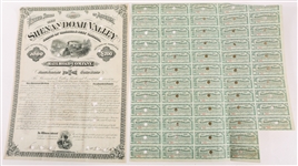 1879 SHENANDOAH VALLEY RAILROAD CO. BONDS & COUPONS