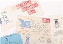 1940S USWV & GAR LETTERS, POSTCARDS, STAMPS & COVERS