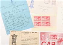 1940S USWV & GAR LETTERS, POSTCARDS, STAMPS & COVERS