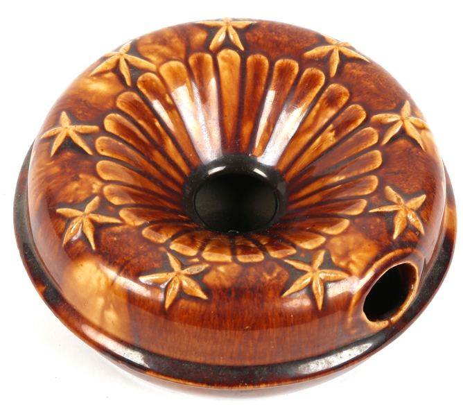 20TH CENTURY BROWN GLAZED SPITTOON 