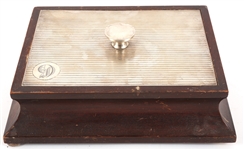 J.F. FRADLEY & CO. STERLING LIDDED CIGAR HUMIDOR