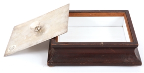 J.F. FRADLEY & CO. STERLING LIDDED CIGAR HUMIDOR