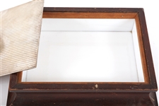 J.F. FRADLEY & CO. STERLING LIDDED CIGAR HUMIDOR