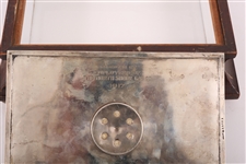 J.F. FRADLEY & CO. STERLING LIDDED CIGAR HUMIDOR