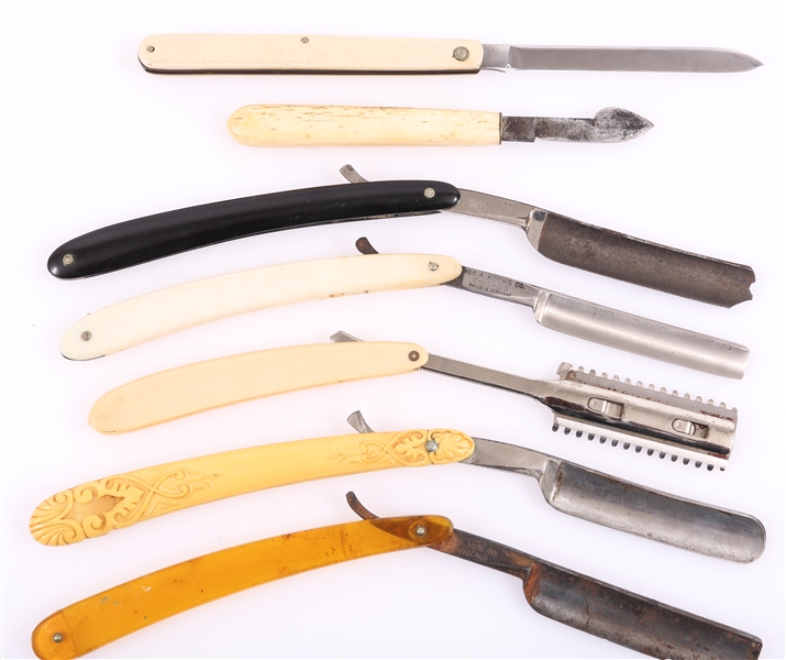 STRAIGHT RAZORS, FRUIT KNIFE, INK ERASER