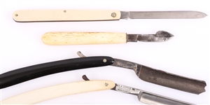 STRAIGHT RAZORS, FRUIT KNIFE, INK ERASER