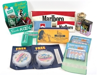TOBACCIANA ADVERTISEMENTS, LIGHTERS & NOVELTY ITEMS
