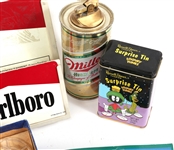 TOBACCIANA ADVERTISEMENTS, LIGHTERS & NOVELTY ITEMS