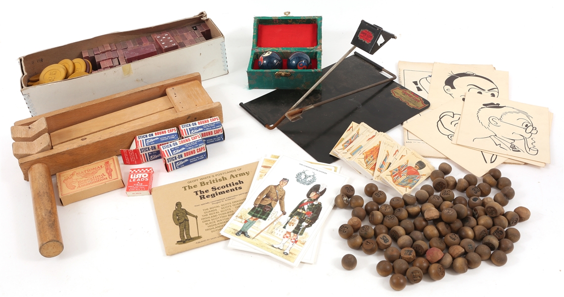 EARLY 2OTH C. TOYS & GAMES - DOMINOES, CARDS & MORE