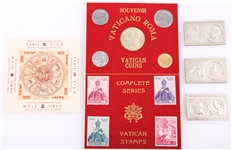 COMMEMORATIVE STAMPS & NUMISTAMP SILVERTONE MEDALLIONS