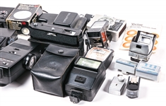 CAMERA FLASHES & ACCESS. CANON, VIVITAR, HOWELL & MORE