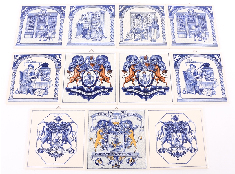 BURROUGHS WELLCOME REPLICA DELFT PILL TILES 