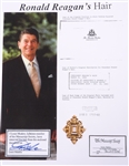 RONALD REAGAN HAIR SAMPLE WITH COA FROM LOUIS MUSHRO 
