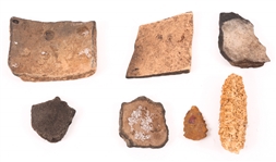 GROUND FIND SOUTHEASTERN US POTTERY SHERDS & ITEMS 