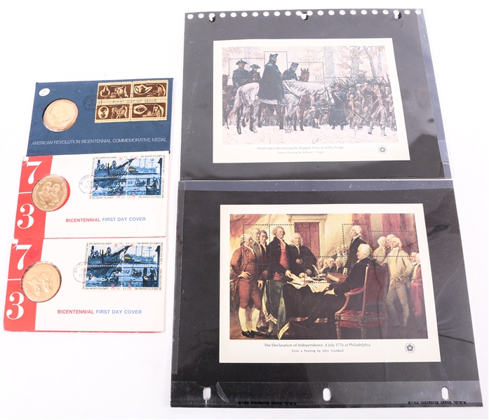 BICENTENNIAL COMMEMORATIVE STAMPS AND MEDALS
