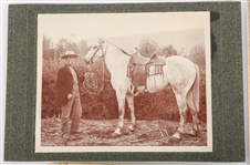 EARLY 1900's COWBOYS & HORSES CABINET CARDS - LOT OF 4