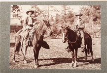 EARLY 1900's COWBOYS & HORSES CABINET CARDS - LOT OF 4