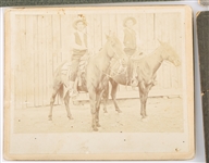 EARLY 1900's COWBOYS & HORSES CABINET CARDS - LOT OF 4