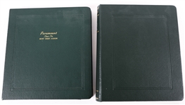 20TH C. PHILATELIC ALBUMS WITH STAMPS LOT OF TWO