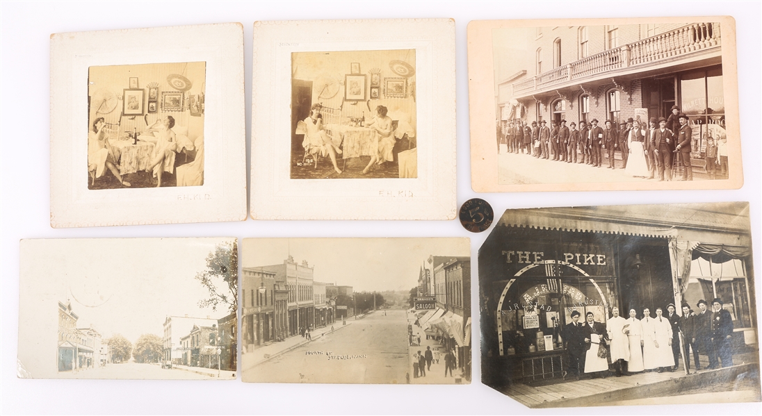 OLD WEST SALOON GROUPING - IMAGES & BROTHEL TOKEN