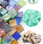 QUARTZ SPHERE, ROCK MINERAL SPECIMENS & MOSAIC GLASS TILES