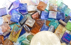 QUARTZ SPHERE, ROCK MINERAL SPECIMENS & MOSAIC GLASS TILES