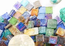 QUARTZ SPHERE, ROCK MINERAL SPECIMENS & MOSAIC GLASS TILES