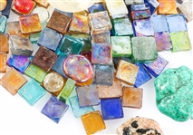 QUARTZ SPHERE, ROCK MINERAL SPECIMENS & MOSAIC GLASS TILES