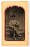 CIVIL WAR CONFEDERATE CAVALRYMAN TINTYPE 